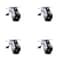 Service Caster 4 Inch Rubber on Steel Caster Set with Roller Bearing and Total Lock Brake SCC SCC-TTL30S420-RSR-4 - alternate 3